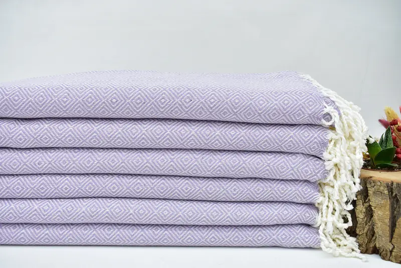 70x38 Cotton Diamond Towel, Spa Gift, Cotton towel, Luxury Turkish beach towel with fringe, Wedding Favors, Summer Towel, Personalized Wedding Gift - 3
