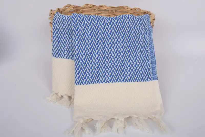34x18 Cotton Zigzag Design Towel, Personalized Kitchen Towel, Gift Towel, Custom Name Towel, Turkish Towel Hand Towel, Personalized Dish Towel - 5