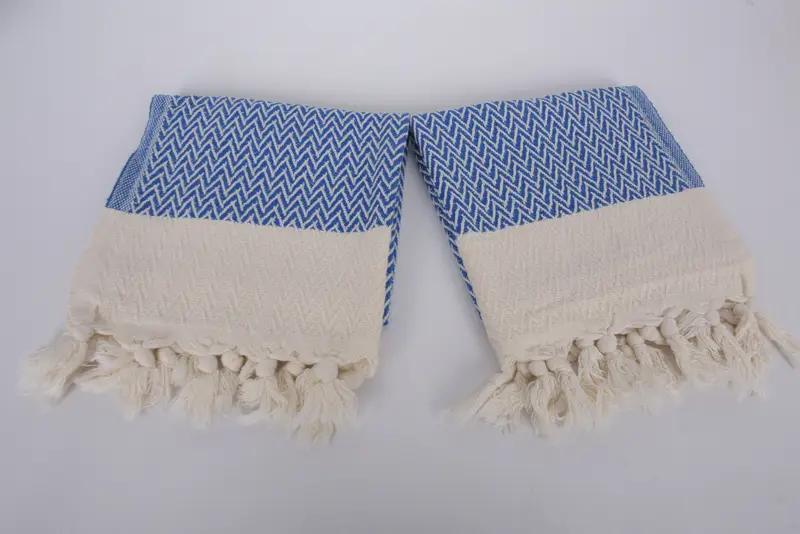 34x18 Cotton Zigzag Design Towel, Personalized Kitchen Towel, Gift Towel, Custom Name Towel, Turkish Towel Hand Towel, Personalized Dish Towel - 6