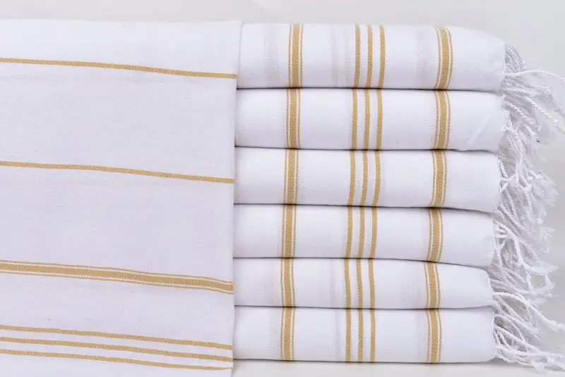 40x24 Cotton Striped Towel, Decorative Towel, Monogram Kitchen Towel, Personalized Gifts, Summer Towel, Monogrammed Hand Towel, Christmas Hand Towel - 1