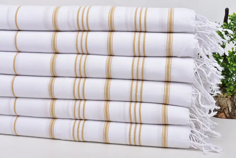 40x24 Cotton Striped Towel, Decorative Towel, Monogram Kitchen Towel, Personalized Gifts, Summer Towel, Monogrammed Hand Towel, Christmas Hand Towel - 3