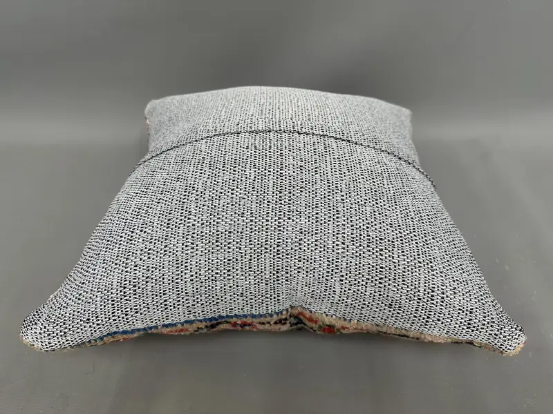 Cushion, Square Throw Pillow Sham, Ethnic Pillow Cover Cushion, Kilim Cushion Sham, Ethnical Kilim Rug Pillow, 18x18 Orange Cushion, Pillow for Sofa - 7