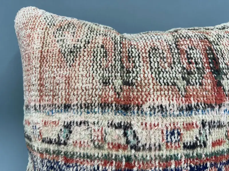 Cushion, Square Throw Pillow Sham, Ethnic Pillow Cover Cushion, Kilim Cushion Sham, Ethnical Kilim Rug Pillow, 18x18 Orange Cushion, Pillow for Sofa - 5