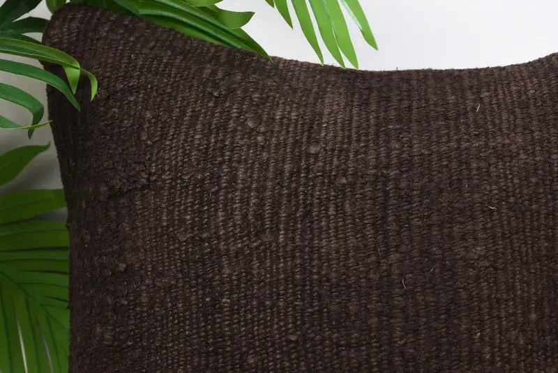 14x14 Brown Pillow Cover, Home Decor Pillow, Boho Pillow, Cushion Cover, Vintage Kilim Pillow Pillow, Handmade Kilim Cushion, Kilim Rug Pillow Cover - 2