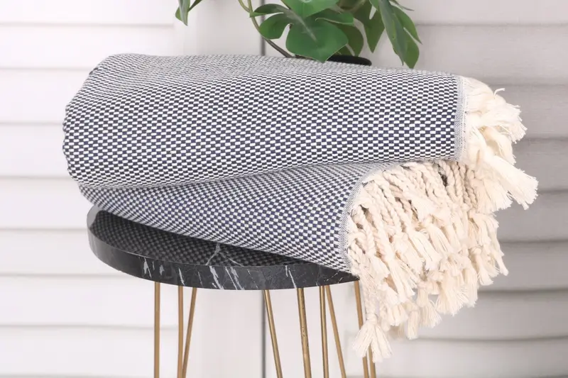 Home Decor Gifts, Beach Towel Gift, Handwoven Turkish Towel, 70x40 Cotton Polka Dot Towel, Custom Wedding Towel, Quick-Dry Beach Towel, Unique Gift - 3