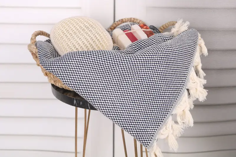 Home Decor Gifts, Beach Towel Gift, Handwoven Turkish Towel, 70x40 Cotton Polka Dot Towel, Custom Wedding Towel, Quick-Dry Beach Towel, Unique Gift - 2