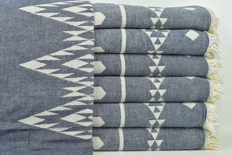 70x60 Cotton Geometric Towel, Organic Throw, Beach Wedding Favor, Throw Blanket Couch, Bedspread, Aesthetic Blanket, Bedspread Quenn, Custom Blanket - 2