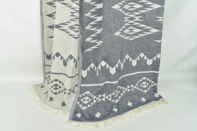 70x60 Cotton Geometric Towel, Organic Throw, Beach Wedding Favor, Throw Blanket Couch, Bedspread, Aesthetic Blanket, Bedspread Quenn, Custom Blanket - 8