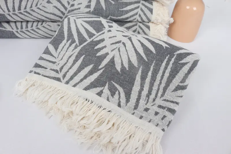 Yoga Towel, Beach towel, Sand-resistant towel, Turkish Beach Towel Bulk, 64x40 Cotton Floral Patterned Towel, Summer Gift, Wedding Gift Ideas - 5