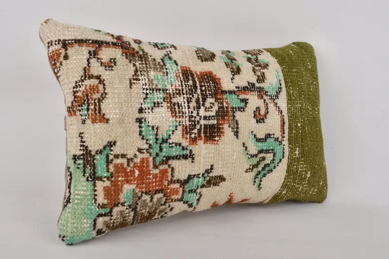 Rustic Pillow, 12x20 White Cushion, Wool Kilim Pillow Cushion, Kilim Pillow Cover, Home Decor Pillow, Custom Pillow Cover, Pillow Cover, Boho Pillow - 2