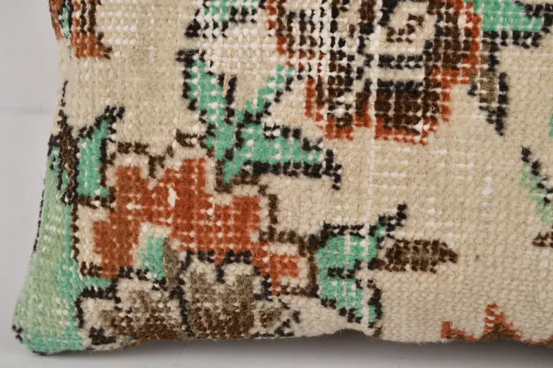 Rustic Pillow, 12x20 White Cushion, Wool Kilim Pillow Cushion, Kilim Pillow Cover, Home Decor Pillow, Custom Pillow Cover, Pillow Cover, Boho Pillow - 4