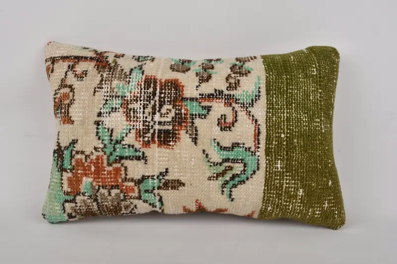 Rustic Pillow, 12x20 White Cushion, Wool Kilim Pillow Cushion, Kilim Pillow Cover, Home Decor Pillow, Custom Pillow Cover, Pillow Cover, Boho Pillow - 1