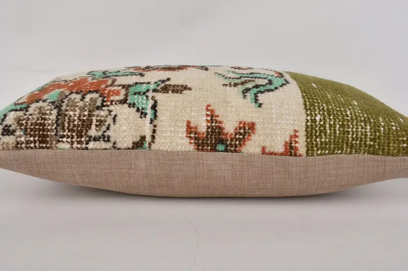 Rustic Pillow, 12x20 White Cushion, Wool Kilim Pillow Cushion, Kilim Pillow Cover, Home Decor Pillow, Custom Pillow Cover, Pillow Cover, Boho Pillow - 5