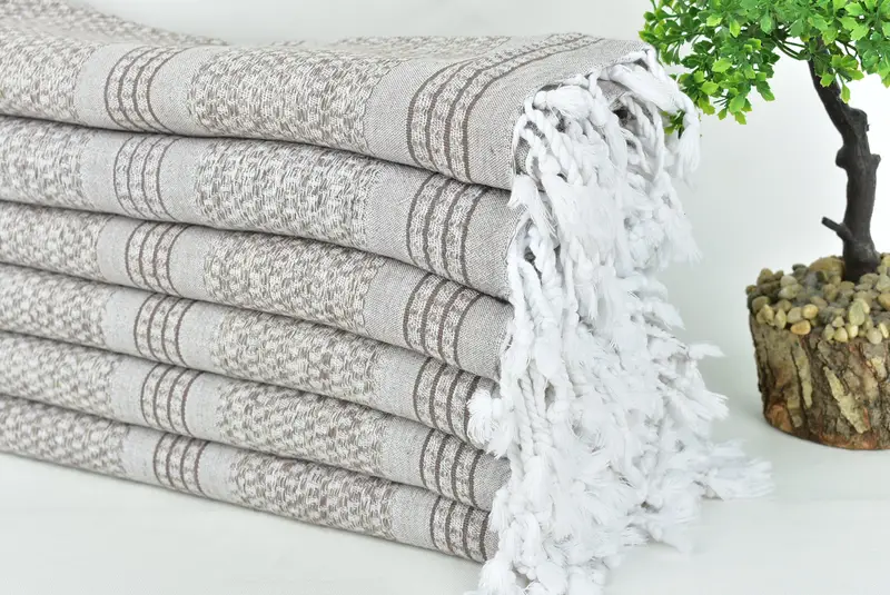 Turkish Beach Towel Monogram, 70x36 Linen Striped Towel, Best Beach Towel, Pool Towels, Gift For Best Friend, Bridesmaid Gift Towel, Hammam towel - 3