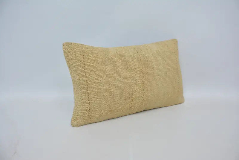 Kilim Pillow Cover, Armchair Cushion Cover, 12x20 Beige Pillow Case, Turkish Kilim Pillow, Pillow, Tapestry Pillow Sham, Throw Kilim Pillow - 3