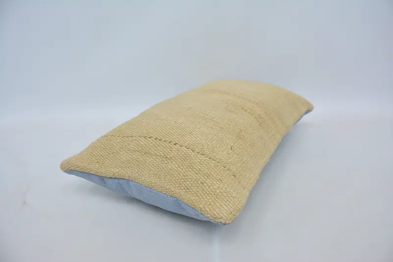 Kilim Pillow Cover, Armchair Cushion Cover, 12x20 Beige Pillow Case, Turkish Kilim Pillow, Pillow, Tapestry Pillow Sham, Throw Kilim Pillow - 6