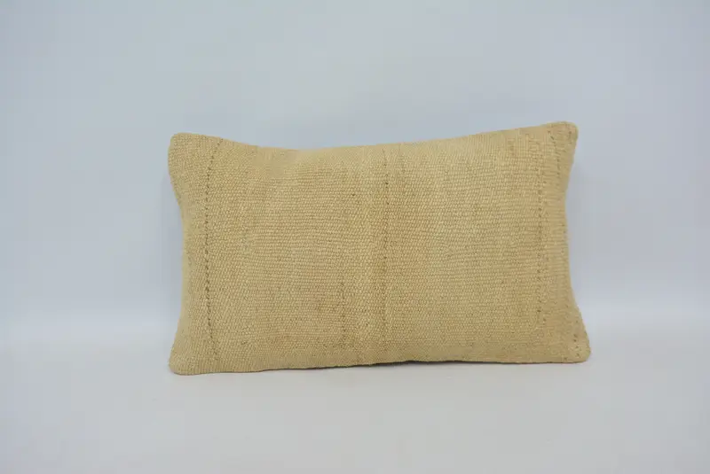 Kilim Pillow Cover, Armchair Cushion Cover, 12x20 Beige Pillow Case, Turkish Kilim Pillow, Pillow, Tapestry Pillow Sham, Throw Kilim Pillow - 1