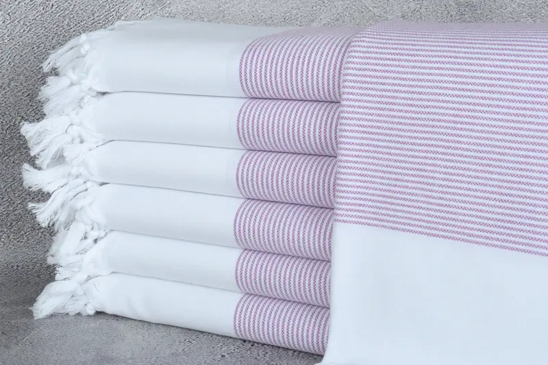 Gift For Bride, Custom monogram Turkish beach towel USA, Handmade Gift, Travel towel, 70x40 Cotton Striped Towel, Soft towel, Hammam Towel USA - 1