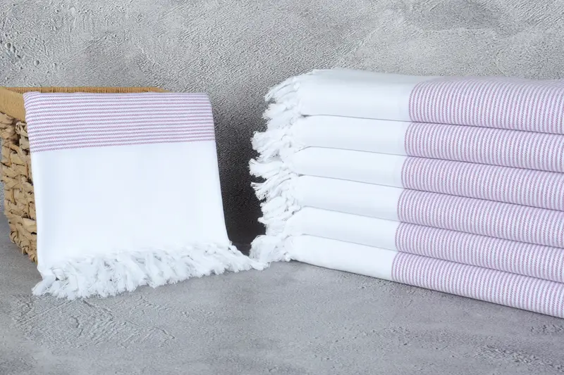 Gift For Bride, Custom monogram Turkish beach towel USA, Handmade Gift, Travel towel, 70x40 Cotton Striped Towel, Soft towel, Hammam Towel USA - 3