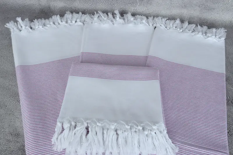 Gift For Bride, Custom monogram Turkish beach towel USA, Handmade Gift, Travel towel, 70x40 Cotton Striped Towel, Soft towel, Hammam Towel USA - 4