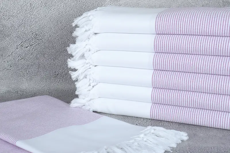 Gift For Bride, Custom monogram Turkish beach towel USA, Handmade Gift, Travel towel, 70x40 Cotton Striped Towel, Soft towel, Hammam Towel USA - 2