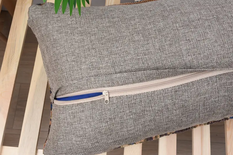 Floor Pillow Cover, Lounge Throw Pillow Sham, Pillow Sham, 16x48 Blue Pillow, Boho Pillow Sham Cover, Vintage Kilim Pillow, Pillow for Couch - 8