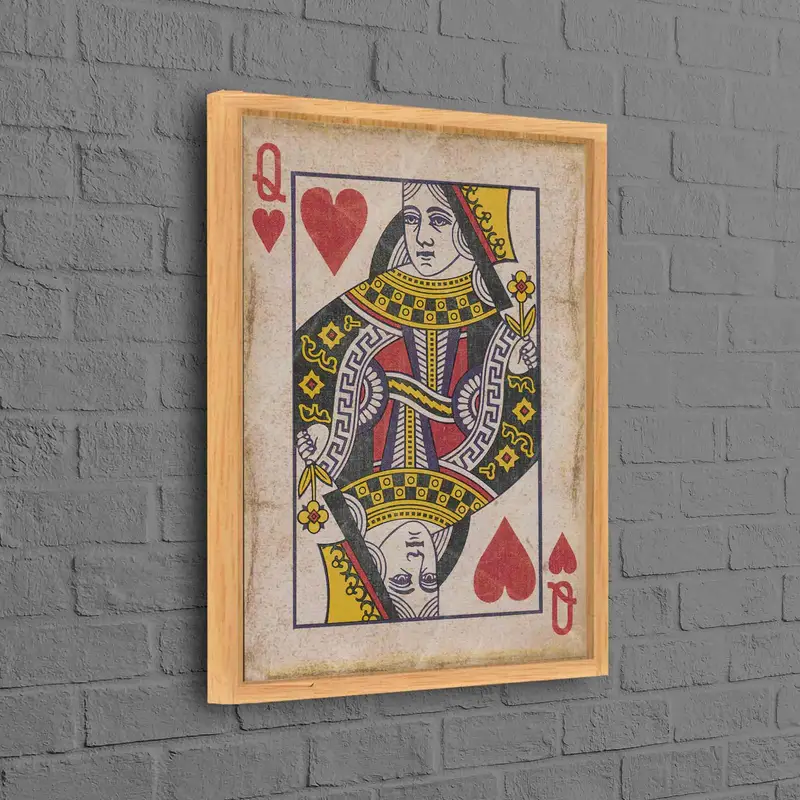 ハートの女王トランプキャンバス - エレガントなプレイルームの装飾