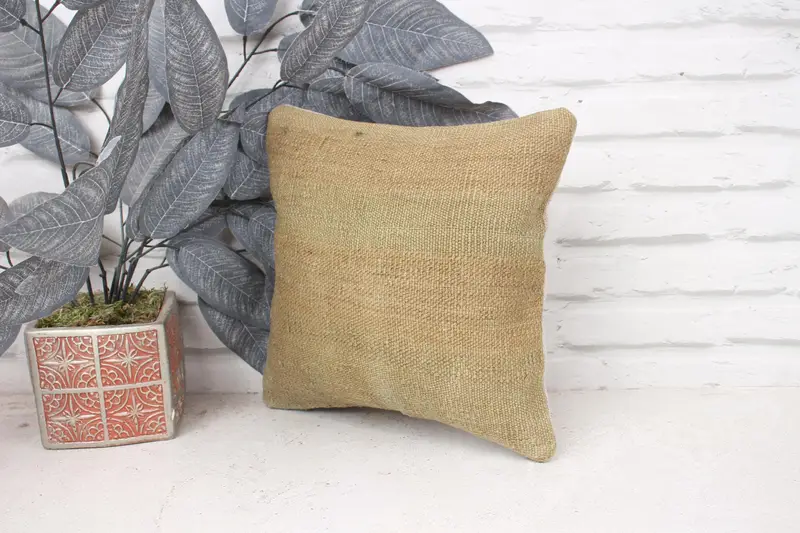 Cushion Case, Patio Cushion Case, Turkish Kilim Pillow, Customized Pillow Cover, Turkish Pillow, 12x12 Green Pillow Cover, Interior Designer Pillow - 4