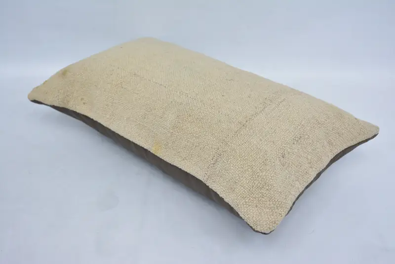 Bolster Cushion, Pillow for Sofa, Pillow Sham, 12x20 Beige Cushion Case, Decorative Throw Cushion Case, Kilim Cushion Sham, Vintage Pillow - 6