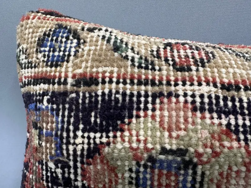 Throw Kilim Pillow, Kilim Pillow, Boho Chic Cushion, Couch Cushion Cover, Bench Cushion Case, Pillow for Couch, 8x16 Blue Pillow Cover, Pillow Cover - 5