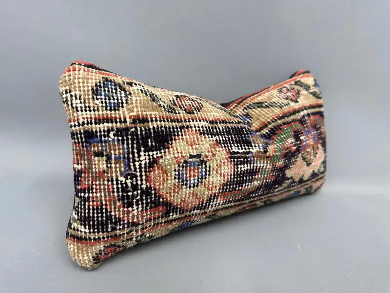 Throw Kilim Pillow, Kilim Pillow, Boho Chic Cushion, Couch Cushion Cover, Bench Cushion Case, Pillow for Couch, 8x16 Blue Pillow Cover, Pillow Cover - 2