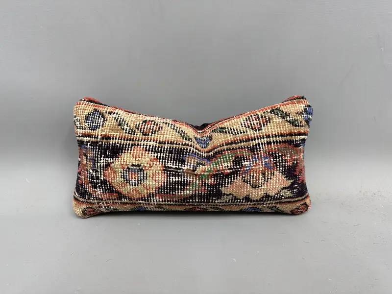 Throw Kilim Pillow, Kilim Pillow, Boho Chic Cushion, Couch Cushion Cover, Bench Cushion Case, Pillow for Couch, 8x16 Blue Pillow Cover, Pillow Cover - 1