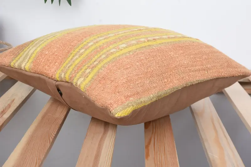 Authentic Pillow, Boho Pillow, Home Decor Pillow, Knitted Cushion, Gift Pillow, 14x14 Red Pillow, Cushion, Wool Kilim Pillow Cushion Case - 6