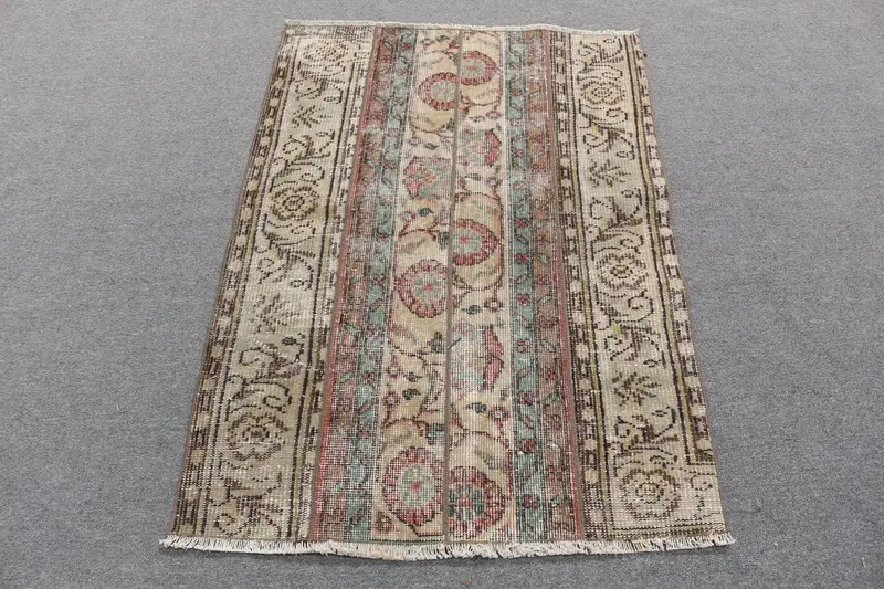 Alfombra Marroquí Marrón, 3,1x4,3ft Decoración Elegante