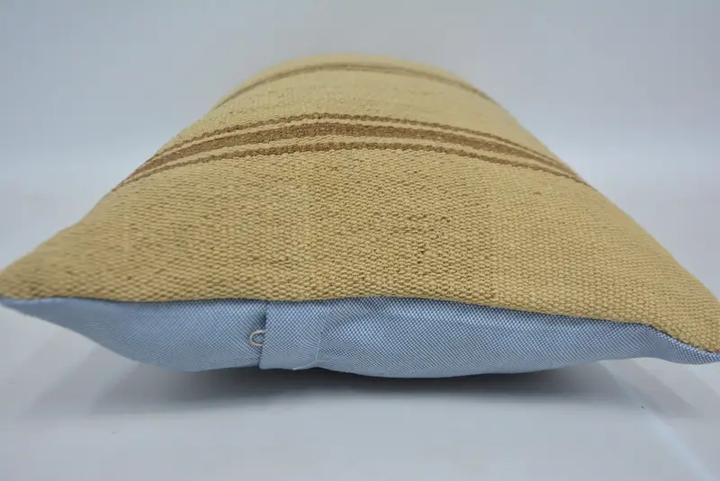 Pillow Cover, Kilim Pillow, Throw Kilim Pillow, 12x24 Beige Pillow Cover, Turkish Kilim Pillow, Outdoor Pillow, Aesthetic Pillow Cover - 5