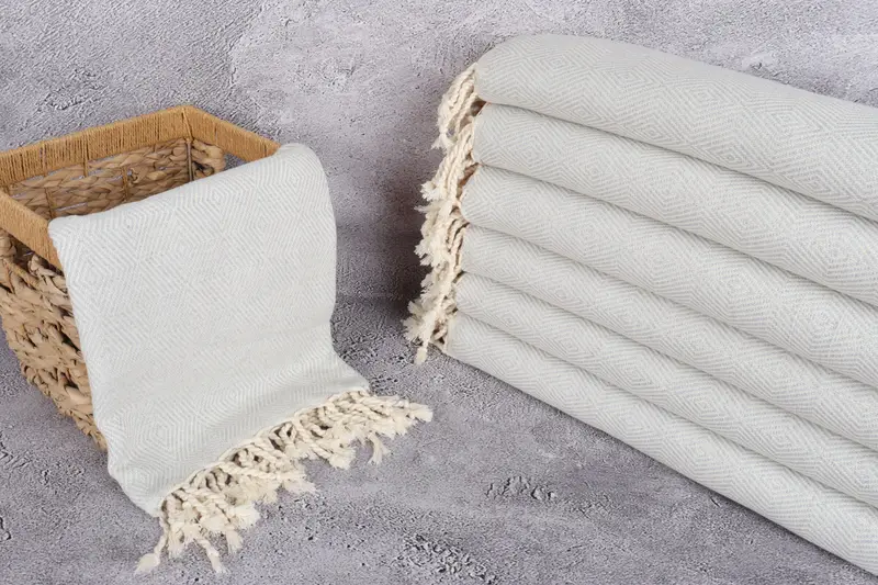 Luxury towel, Thin towel, Personalized Gifts, Best Friend Christmas Gift, Turkish towel bulk order for wedding gifts, 74x40 Cotton Diamond Towel - 3