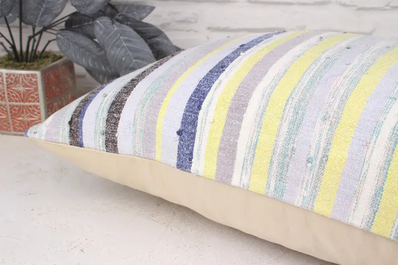 Gift Pillow, Vintage Kilim Pillow, 16x24 White Cushion Cover, Aesthetic Pillow Sham, Cushion Cover, Boho Pillow Sham Cover, Anatolian Cushion Case - 6