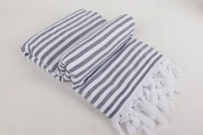 Personalized Gift For Her, Beach Towel Monogram, Bachelorette Party Gifts, Turkish hand towel, 70x36 Cotton Terry Striped Towel, Thin towel - 6