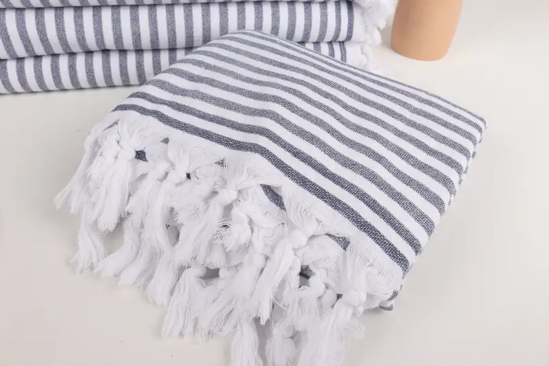 Personalized Gift For Her, Beach Towel Monogram, Bachelorette Party Gifts, Turkish hand towel, 70x36 Cotton Terry Striped Towel, Thin towel - 5