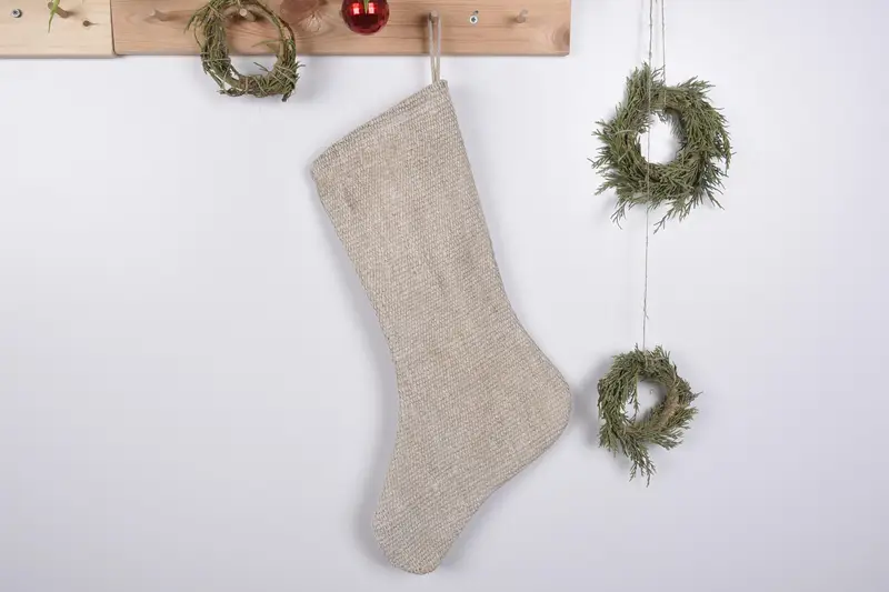 Noel Süsleri Deseni, Tatil için Kilim İşlemeli Çorap