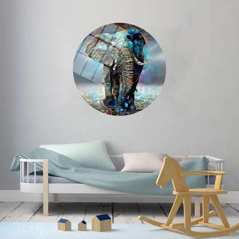 Modern Abstract Elephant Canvas Print - Elegant Home Decor