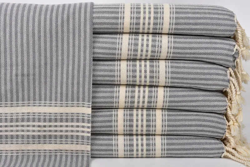 Xmas Gifts, Personalized Hand Towel, Gift For Coworker, Gift For Her, Bulk Order Towel, Wedding Favors, 40x18 Cotton Striped Towel, Bridesmaid Gifts - 1
