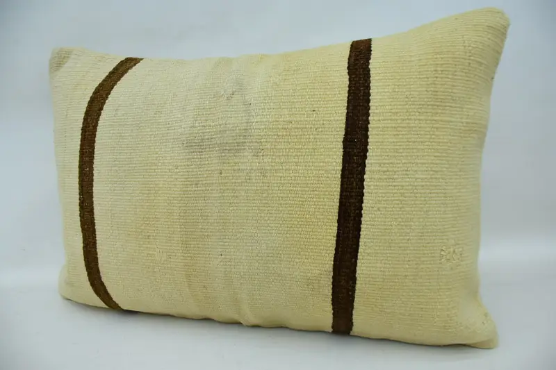 Southwestern Cushion Case, Handmade Kilim Cushion, Meditation Cushion Cover, Cushion Case, 16x24 Beige Pillow Sham, Pillow for Sofa, Gift Pillow - 3