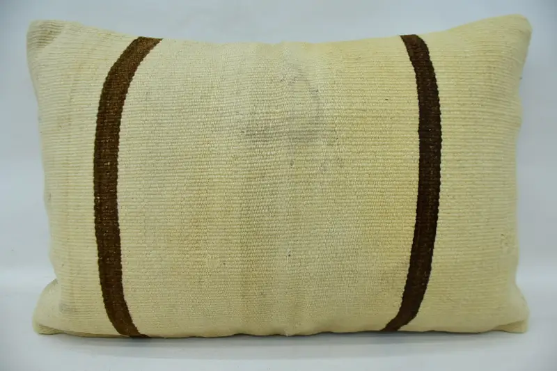 Southwestern Cushion Case, Handmade Kilim Cushion, Meditation Cushion Cover, Cushion Case, 16x24 Beige Pillow Sham, Pillow for Sofa, Gift Pillow - 4