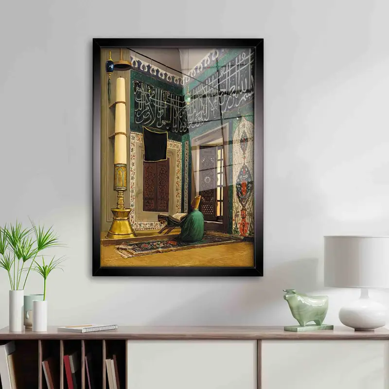 Elegant Printed Glass: Osman Hamdi Bey Inspired Design