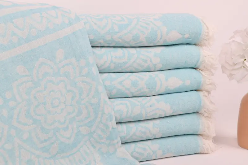 Cotton towel, Wedding Towel, Custom Bath Towel, 74x36 Cotton Floral Patterned Towel, Gift For Boyfriend, Personalized Turkish Towel, Bridesmaid Gift - 2