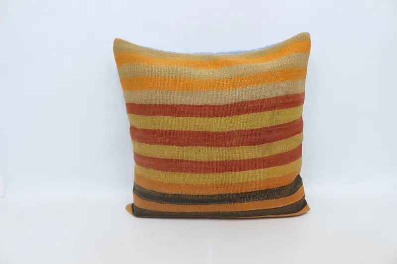 Ikat Pillow Cover, Cushion Case, 28x28 Red Pillow Cover, Vintage Kilim Pillow, Gift Pillow, Kilim Cushion Sham, Retro Pillow Sham - 1