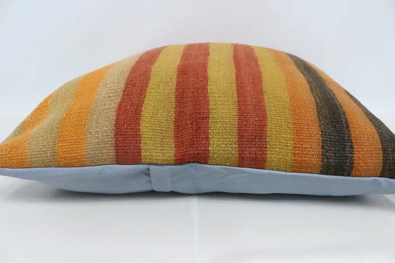 Ikat Pillow Cover, Cushion Case, 28x28 Red Pillow Cover, Vintage Kilim Pillow, Gift Pillow, Kilim Cushion Sham, Retro Pillow Sham - 5