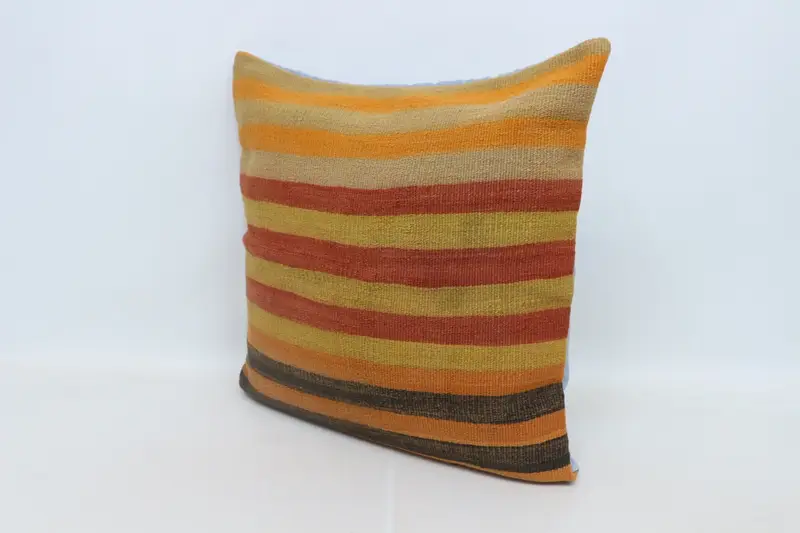 Ikat Pillow Cover, Cushion Case, 28x28 Red Pillow Cover, Vintage Kilim Pillow, Gift Pillow, Kilim Cushion Sham, Retro Pillow Sham - 4