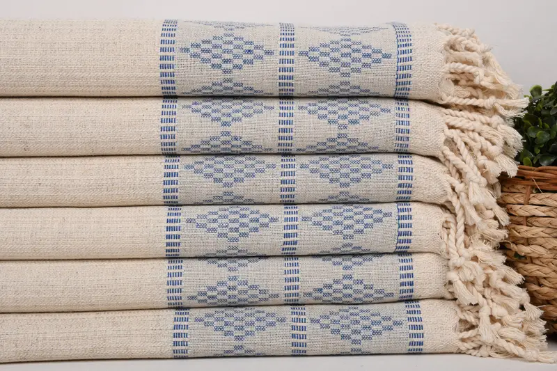 70x36 Linen Kilim Design Towel, Welcome Wedding Gift, Turkish Towel Personalized, Decorative Towel, Custom Wedding Gifts, Beach towel, Organic towel - 2